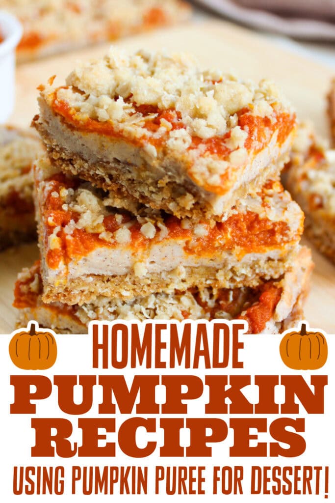 pumpkin recipes using pumpkin puree - Pumpkin Cream Cheese Bars copy
