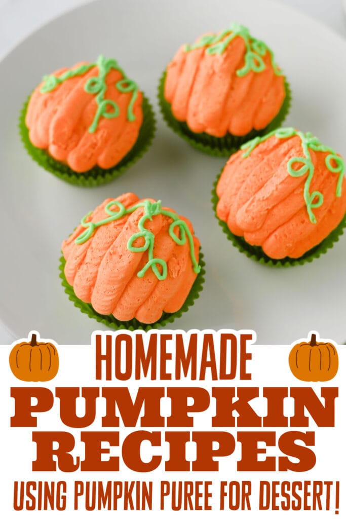 pumpkin recipes using pumpkin puree - Pumpkin Cupcakes