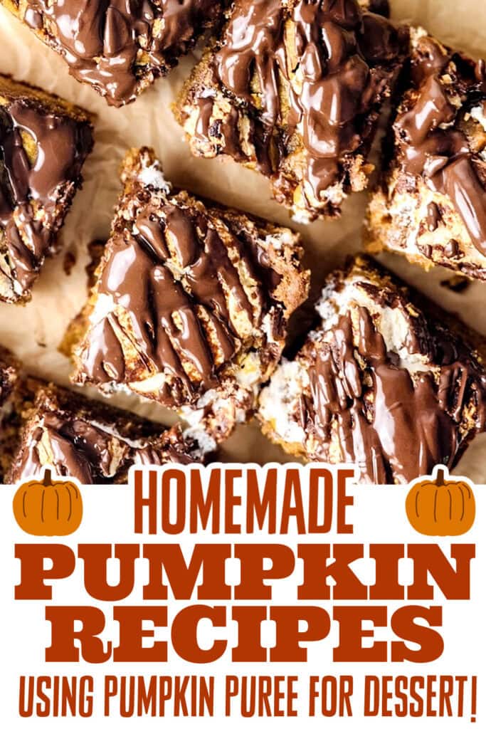 pumpkin recipes using pumpkin puree - Pumpkin S’mores Bars copy