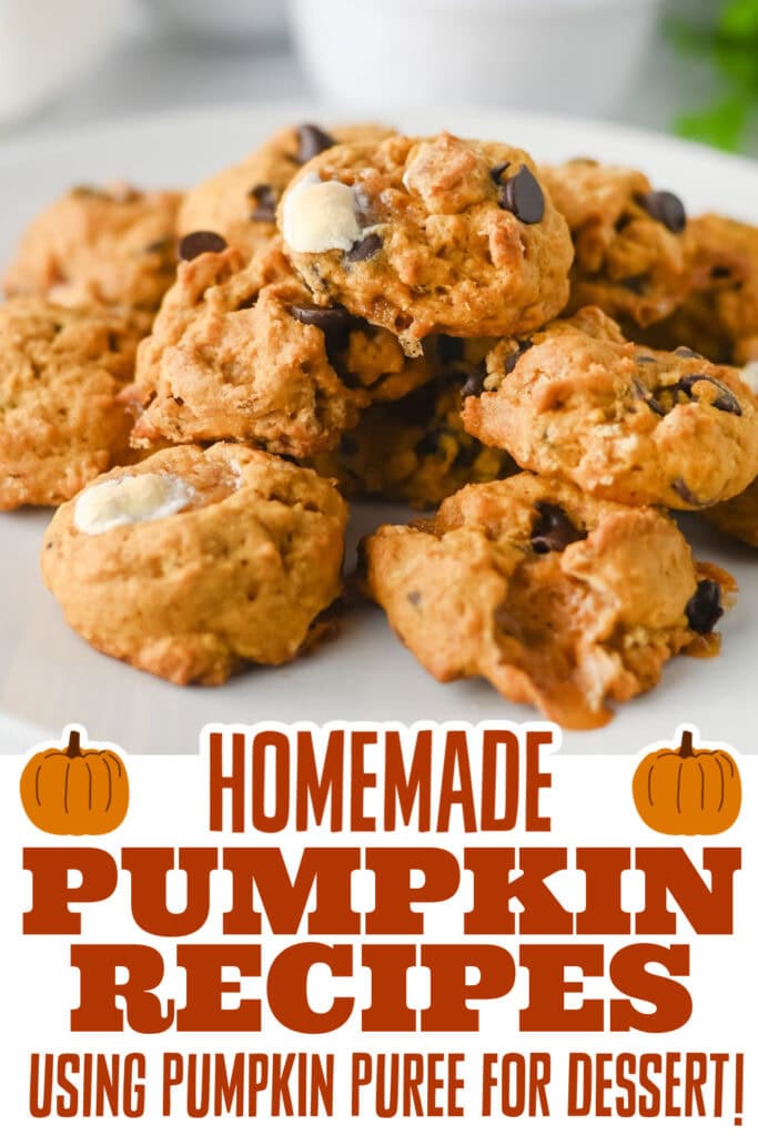 pumpkin recipes using pumpkin puree - Soft Pumpkin S'mores Cookies copy
