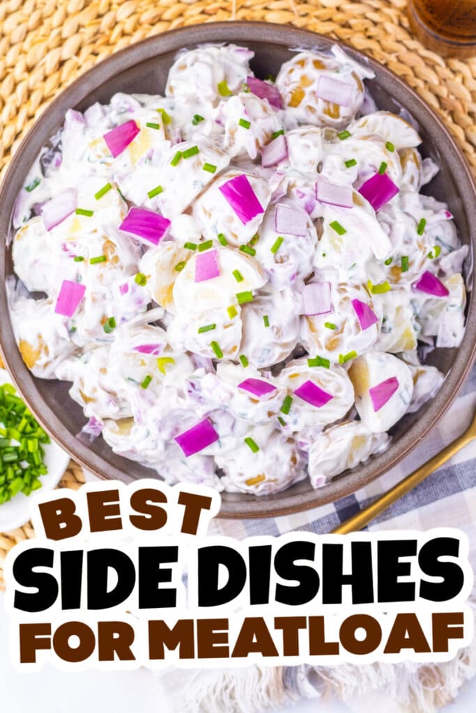 side dishes for meatloaf - Sour Cream And Onion Potato Salad copy