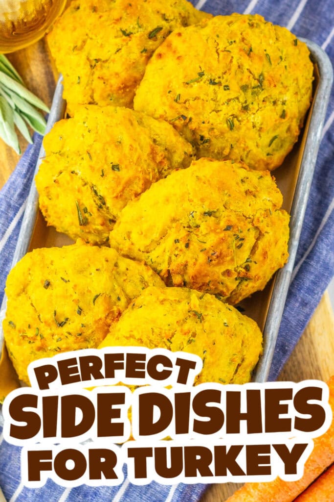 side dishes for turkey - Buttery Herb Stuffing Biscuits copy