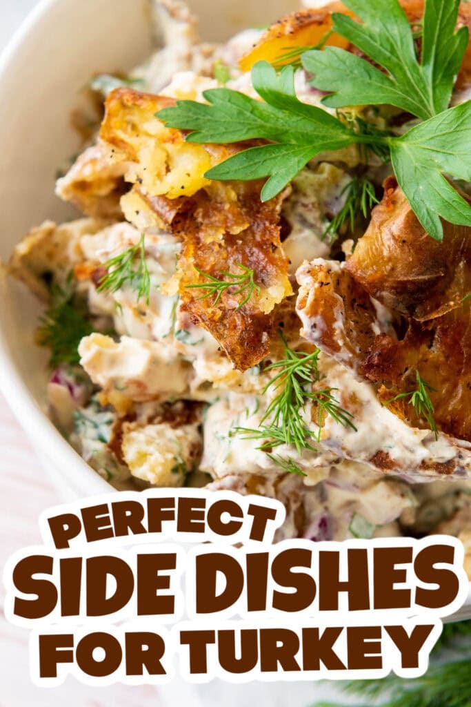 side dishes for turkey - Smashed Potato Salad copy