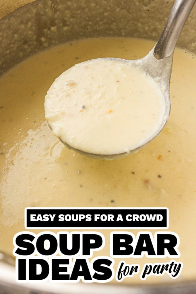 soup bar ideas - Creamy Chicken Stock Potato Soup Bowls copy