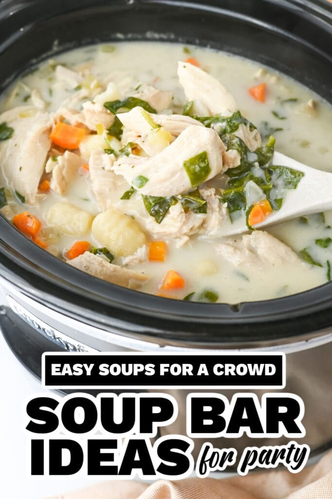 soup bar ideas - Crockpot Chicken Gnocchi Soup copy
