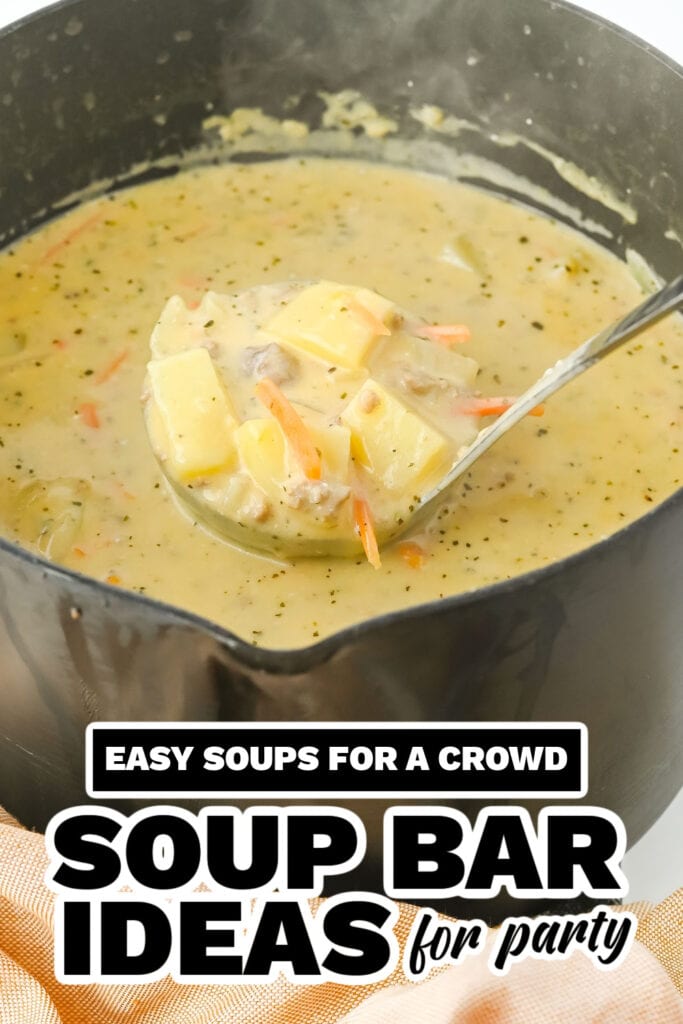 soup bar ideas - One-Pot Cheeseburger Soup copy