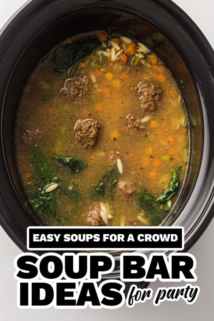 soup bar ideas - Slow Cooker Italian Wedding Soup copy