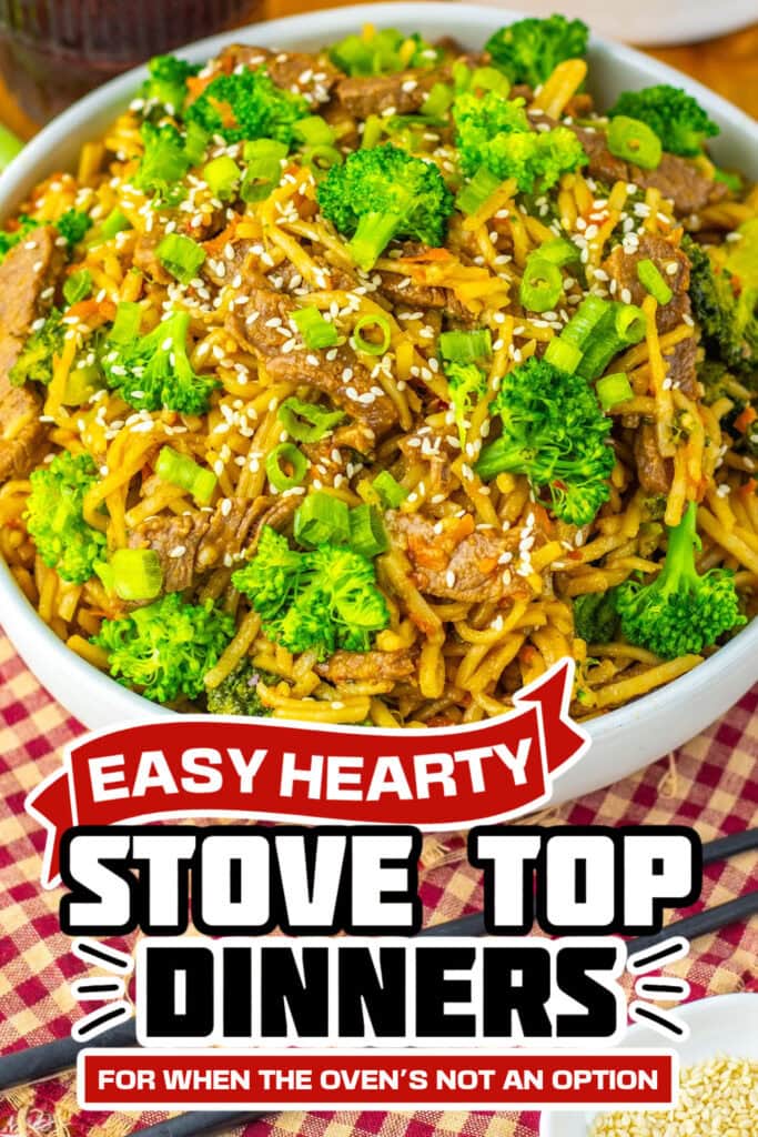 stove top dinners - Beef and Broccoli Lo Mein