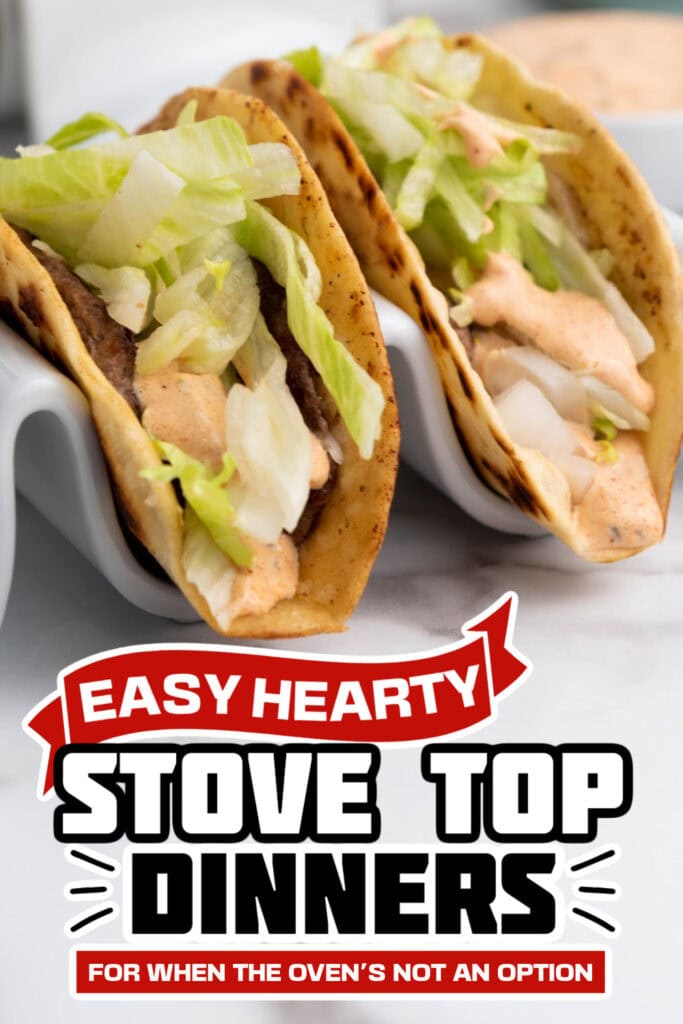 stove top dinners - Smash Burger Tacos