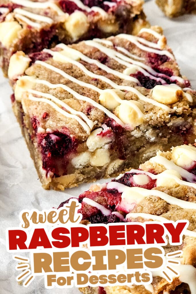 sweet raspberry recipes - Decadent Raspberry and White Chocolate Squares