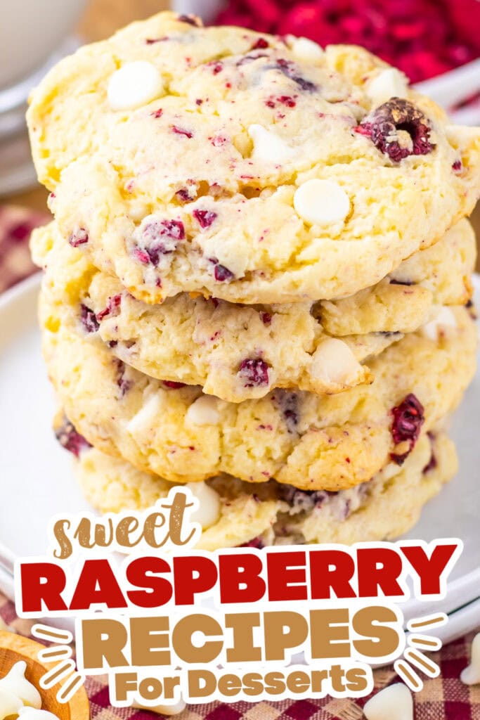 sweet raspberry recipes - Vanilla Cake Mix Raspberry Cheesecake Cookies