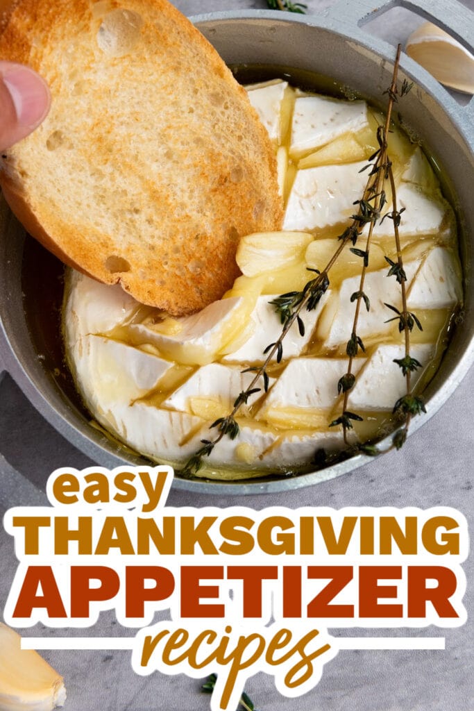 thanksgiving appetizer recipes - Baked Brie with Garlic and Honey