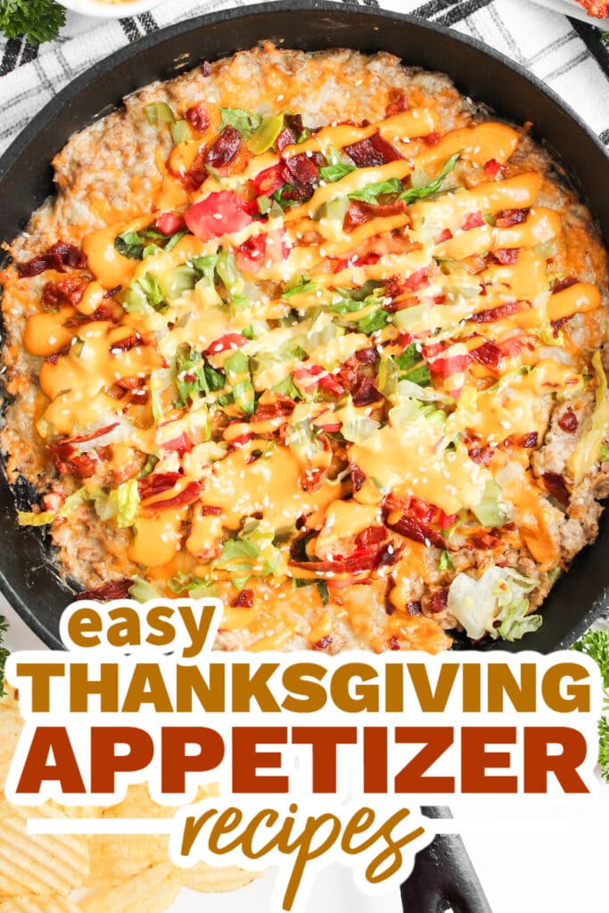 thanksgiving appetizer recipes - Cheeseburger Dip