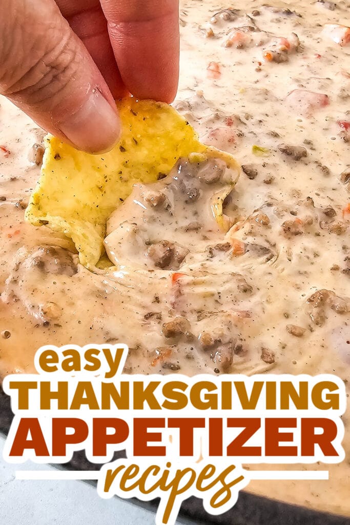 thanksgiving appetizer recipes - Queso Blanco Rotel Dip