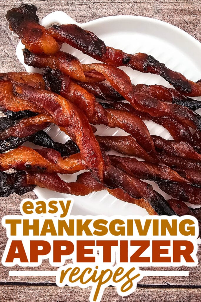 thanksgiving appetizer recipes - Sweet and Salty Candied Bacon Twists
