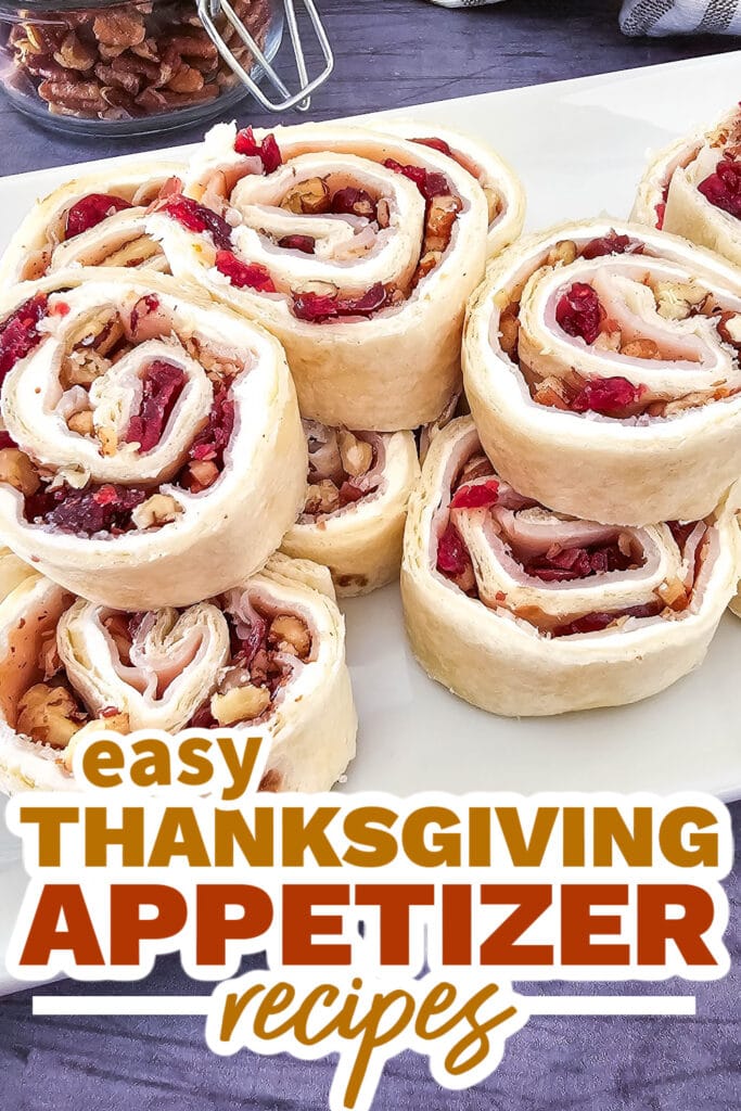 thanksgiving appetizer recipes - Turkey Cranberry Pinwheels