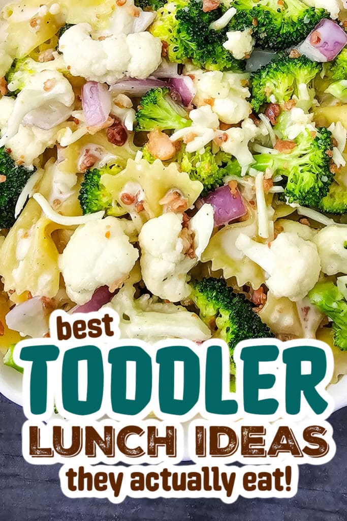 toddler lunch recipes - Broccoli Cauliflower Pasta Salad