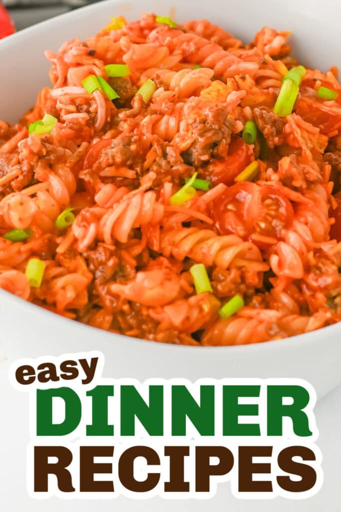 Easy Dinner Ideas-Cheesy Taco Pasta Salad
