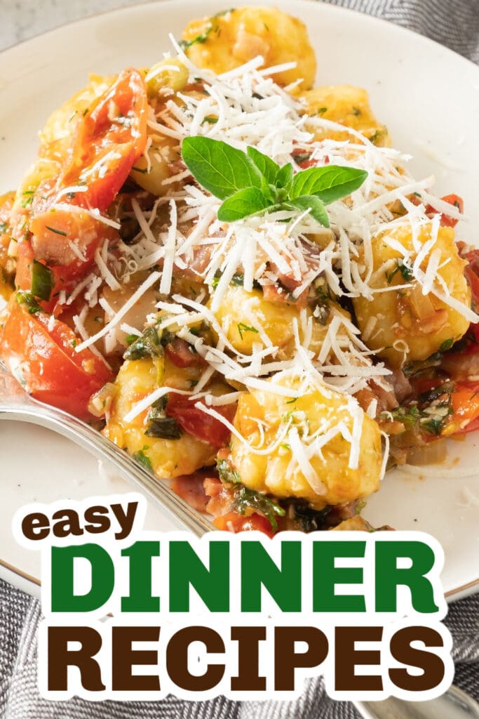 Easy Dinner Ideas-Creamy Potato Gnocchi with Bacon