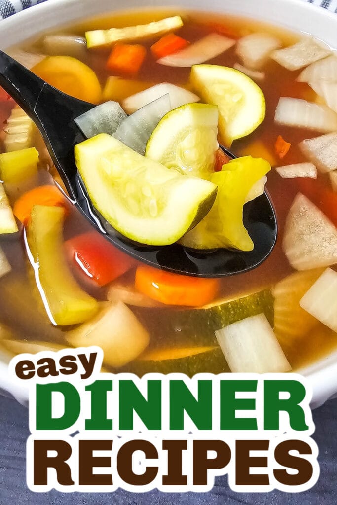 Easy Dinner Ideas-Crockpot Vegetable Soup