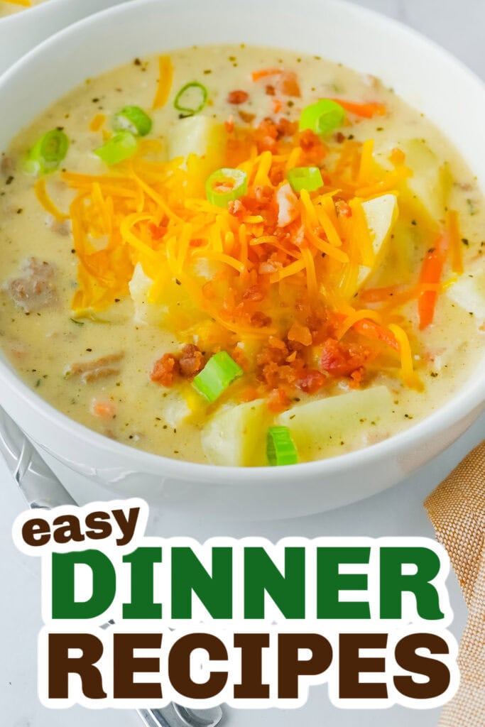 Easy Dinner Ideas-One-Pot Cheeseburger Soup