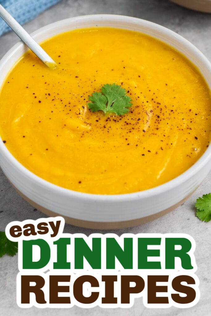 Easy Dinner Ideas-Slow Cooker Vegan Butternut Squash Soup