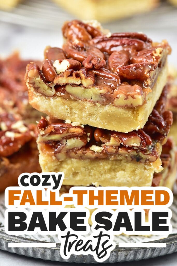 Fall Bake Sale Treats- Old-fashioned Pecan Pie Bars