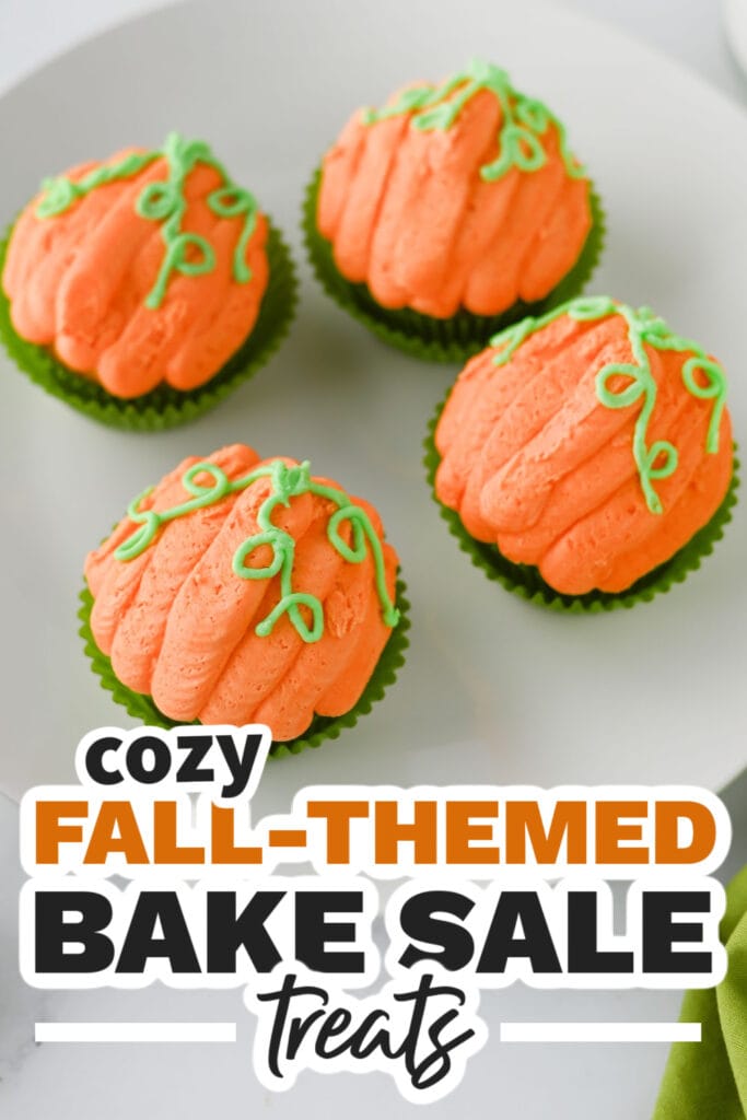 Fall Bake Sale Treats- Pumpkin Cupcakes