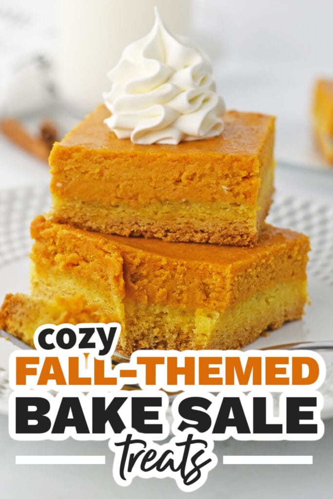 Fall Bake Sale Treats- Pumpkin Spice Gooey Bars