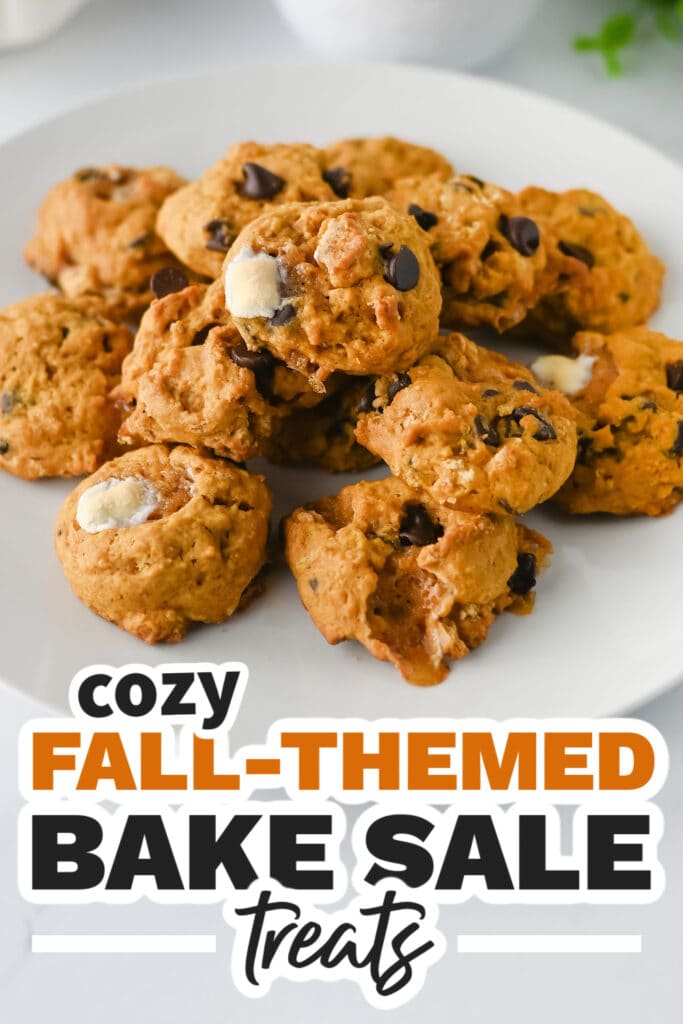 Fall Bake Sale Treats- Soft Pumpkin S'mores Cookies