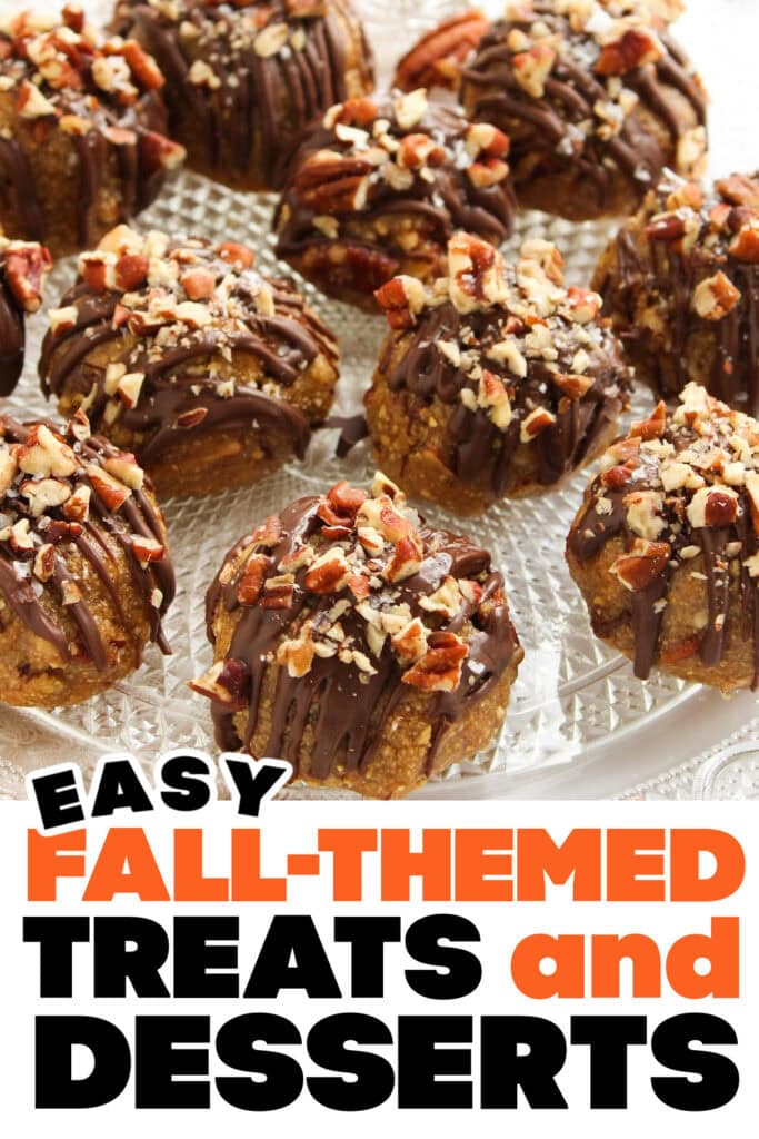 Fall Treats and Desserts- Chocolate-Dipped Pecan Pie Balls copy