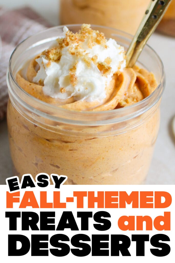 Fall Treats and Desserts- No Bake Pumpkin Cheesecake Cups copy