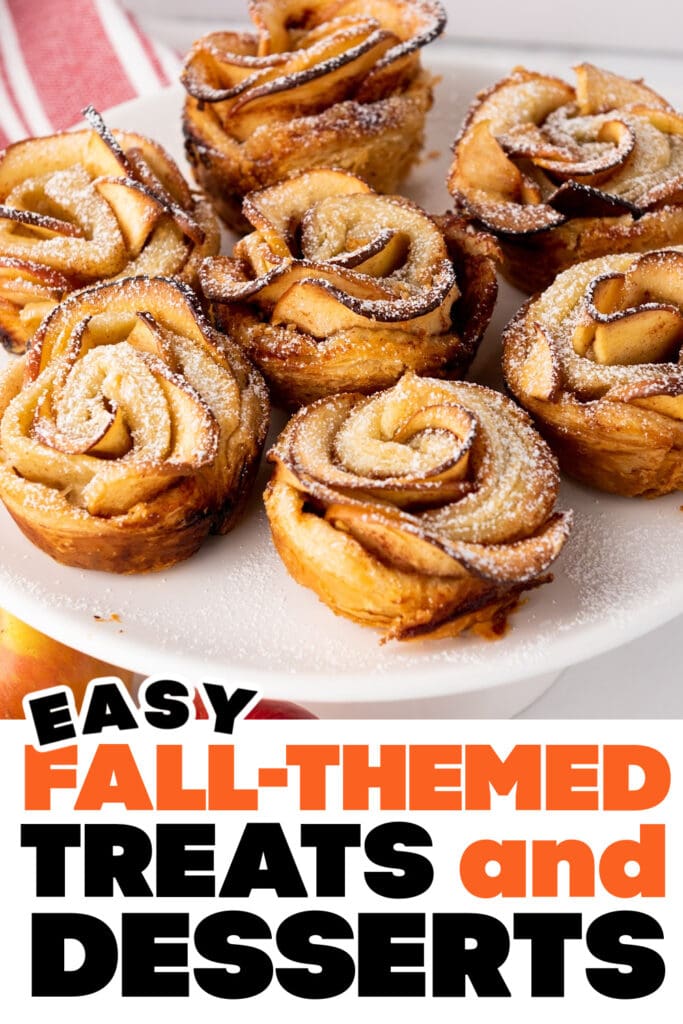 Fall Treats and Desserts-Sweet Baked Apple Roses with Cinnamon copy