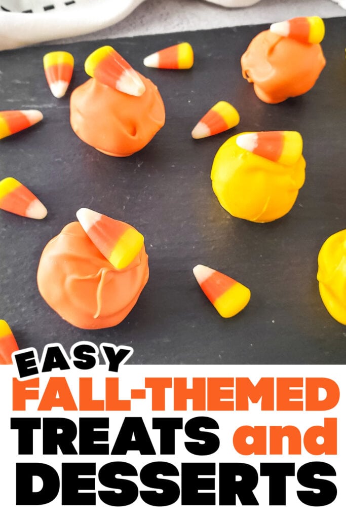 Fall Treats and Desserts- Sweet Candy Corn Oreo Truffles copy