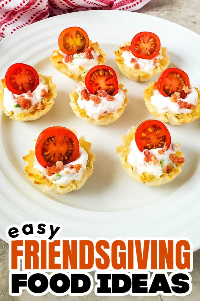 Friendsgiving Food Ideas-BLT Phyllo Party Bites