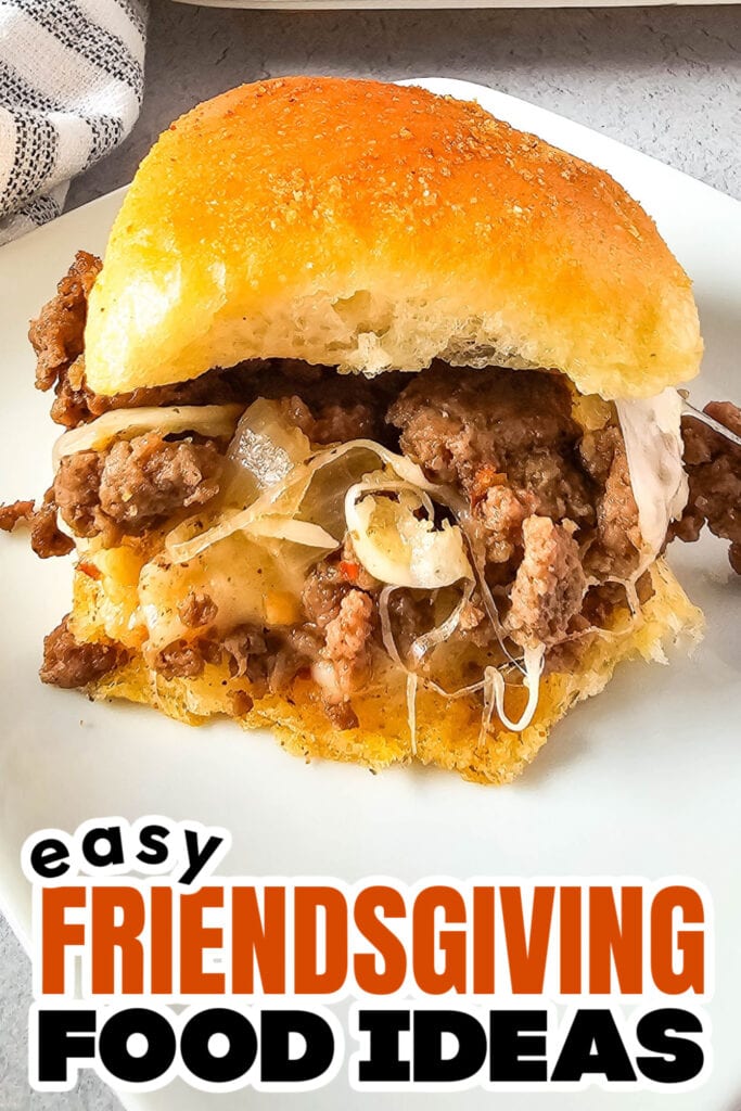 Friendsgiving Food Ideas-Mushroom & Swiss Sliders