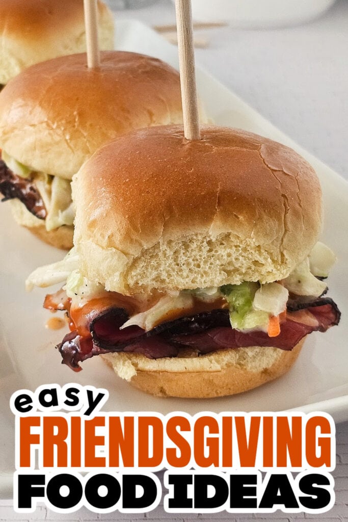 Friendsgiving Food Ideas-Pastrami Slaw Sliders