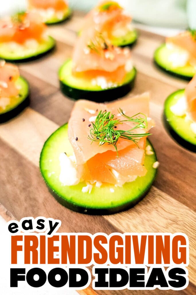 Friendsgiving Food Ideas-Salmon Cucumber Bites