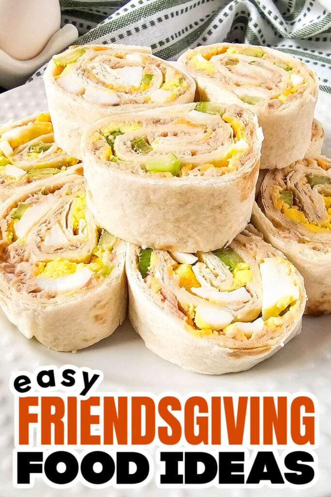 Friendsgiving Food Ideas-Tuna Salad Pinwheels