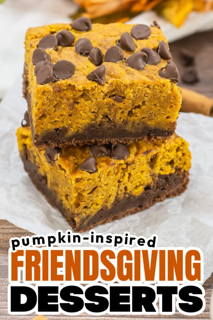 Pumpkin-Inspired Friendsgiving Dessert- Pumpkin Brownies