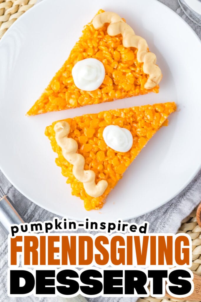 Pumpkin-Inspired Friendsgiving Dessert- Pumpkin Pie Rice Krispies