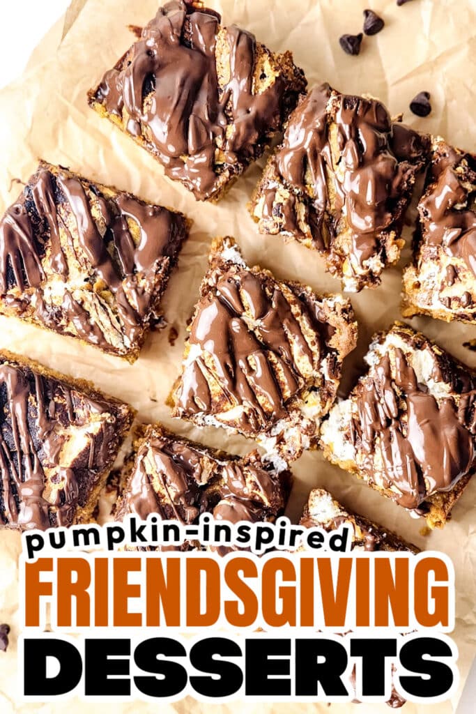 Pumpkin-Inspired Friendsgiving Dessert- Pumpkin S’mores Bars