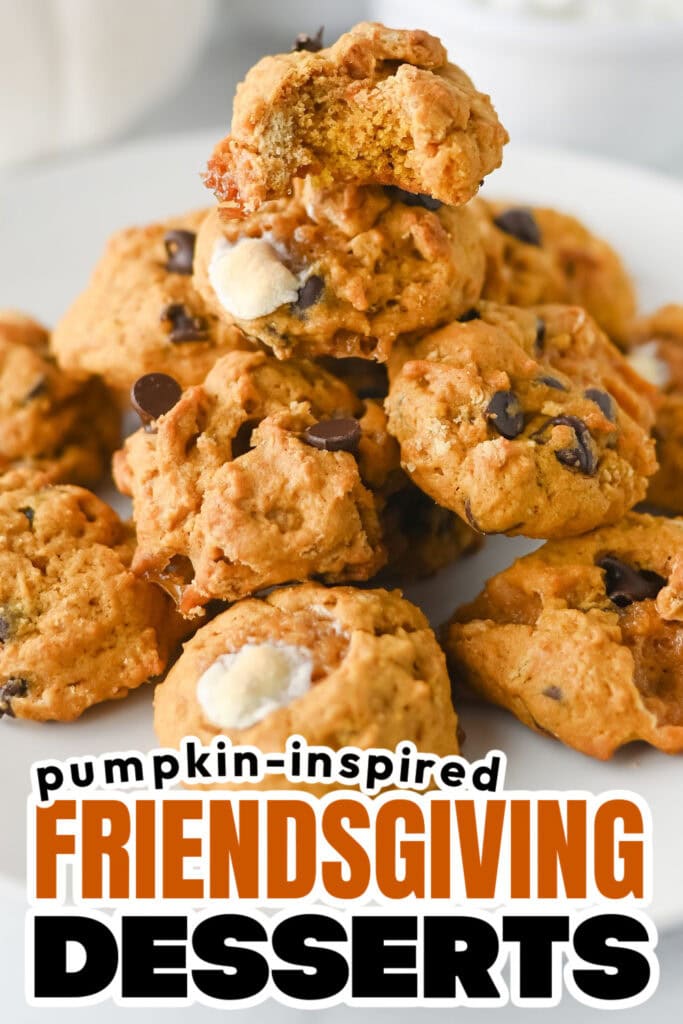 Pumpkin-Inspired Friendsgiving Dessert-Soft Pumpkin S'mores Cookies