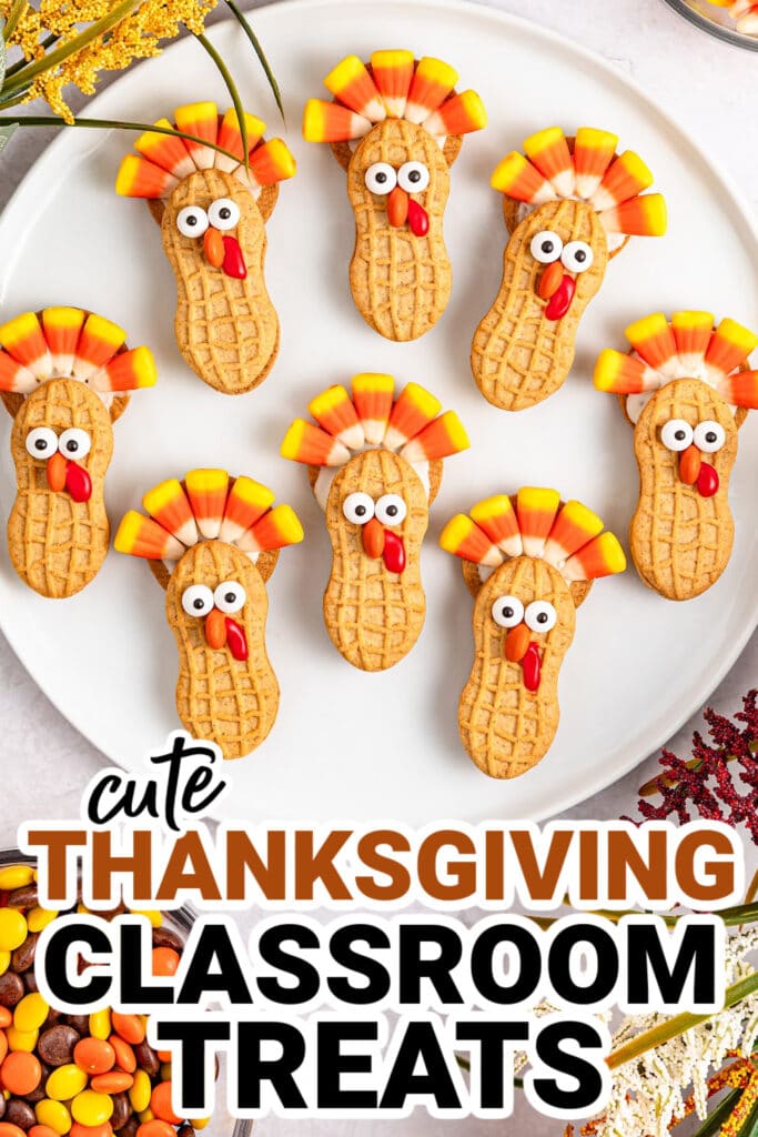 Thanksgiving Classroom Treats-Nutter Butter Turkeys