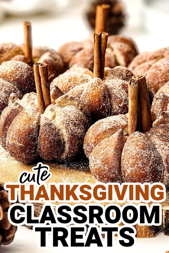 Thanksgiving Classroom Treats-Pumpkin Donuts
