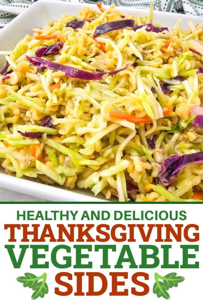 Thanksgiving Vegetable Sides - Ramen Noodle Broccoli Slaw Salad copy