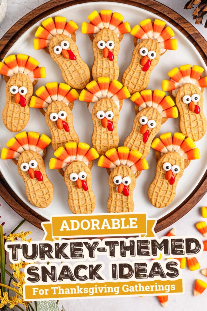 Turkey-Themed Snacks-Nutter Butter Turkey Cookies