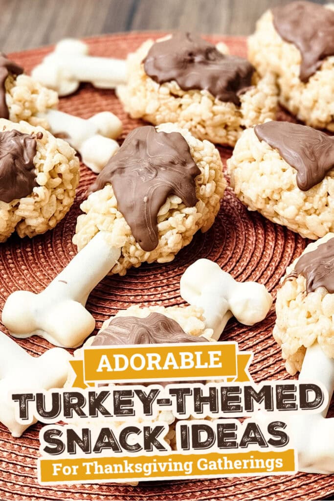 Turkey-Themed Snacks-Turkey Leg Rice Krispies Treats