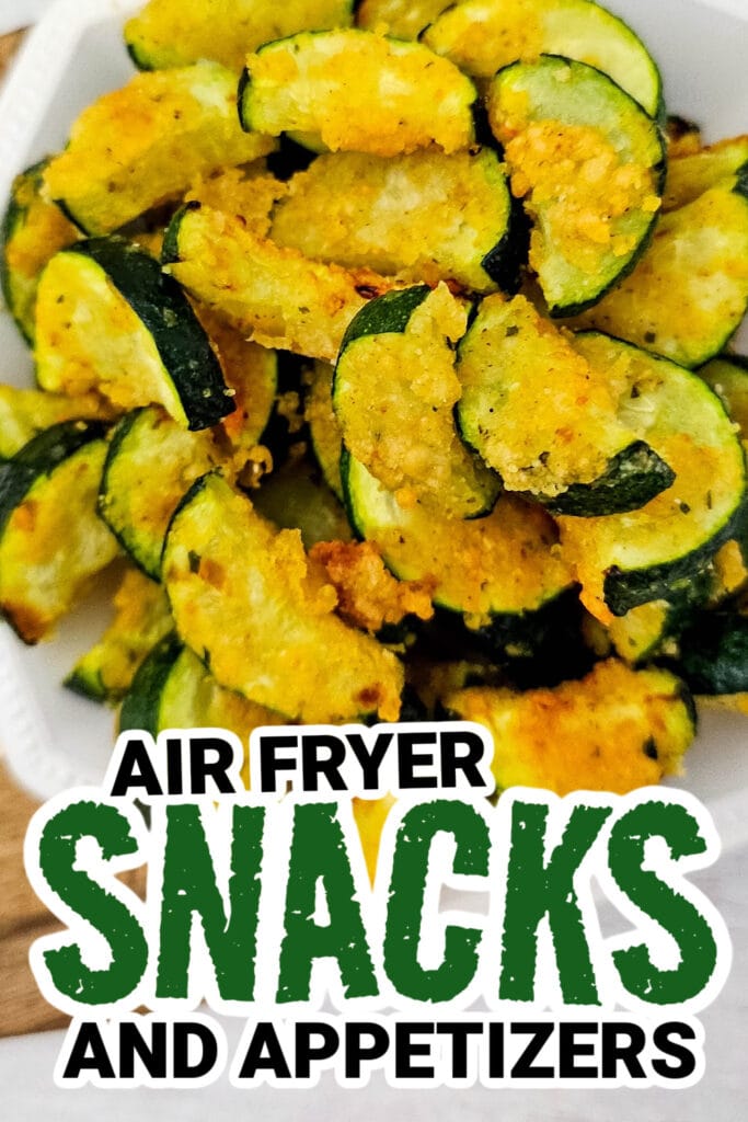 air fryer snacks and appetizers - Air Fried Zucchini Bites with Garlic and Parmesan copy