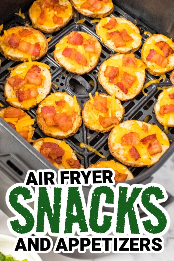 air fryer snacks and appetizers - Air Fryer Bacon and Cheese Potato Slices copy